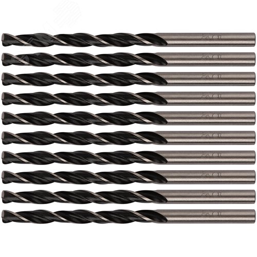 Изображение товара Сверла по металлу HSS черненые 4.5x80 мм (10 шт) (упак)