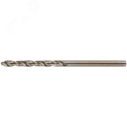 Сверло по металлу HSS, кобальт 5% Профи, ступенчатая заточка наконечника, блистер 3,0х61 мм ( 1 шт.) - фото 1