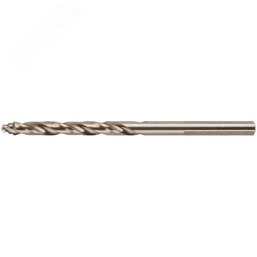 Сверло по металлу HSS, кобальт 5% Профи, ступенчатая заточка наконечника, блистер 4,2х75 мм ( 1 шт.) - фото 1
