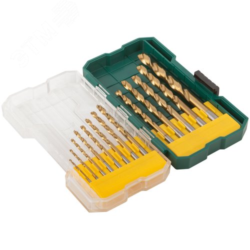 Набор сверл HSS по металлу, титановое покрытие, 13 шт. (1,5-2-2,5-3-3,2-3,5-4-4,5-5-5,5-6-6,5-8 мм) - фото 2