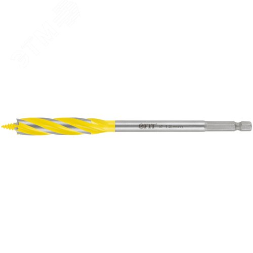 Сверло по дереву 4-х спиральное Х-тип Профи  12х165 мм - фото 1