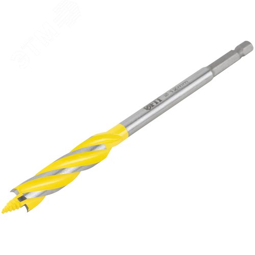 Сверло по дереву 4-х спиральное Х-тип Профи  12х165 мм - фото 2