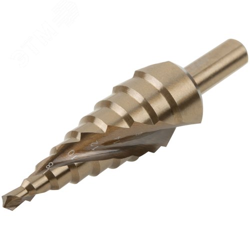 Сверло ступенчатое HSS Co5% ( Р6М5К5 ) по металлу, 10 ступеней, 9-36 мм - фото 2