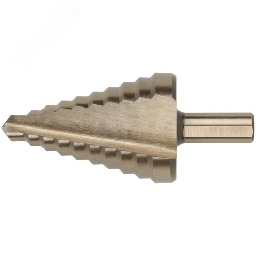 Изображение товара Сверло ступенчатое HSS Co5% ( Р6М5К5 ) по металлу, 10 ступеней, 9-36 мм (шт)