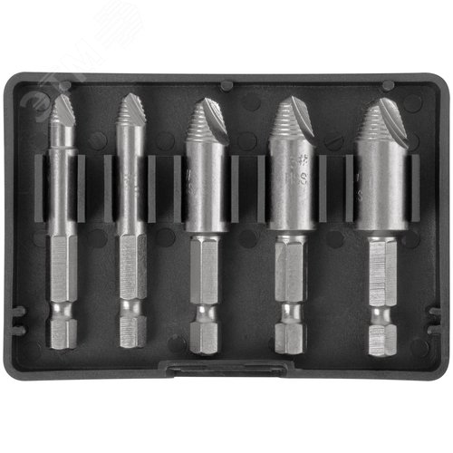 Изображение товара Экстракторы для болтов и шпилек усиленные, HSS сталь, Профи 5 шт (шт)