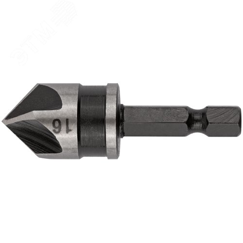 Изображение товара Зенкер конический, легированная сталь, хвостовик под биту, 16 мм (шт)