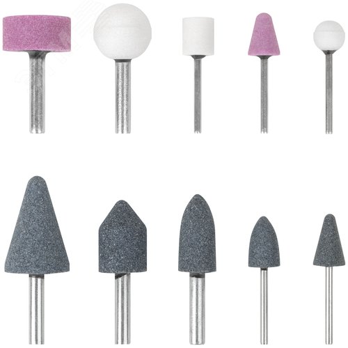 Изображение товара Шарошки абразивные по металлу, 10 шт. (большие и малые) (шт)