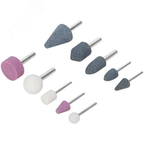 Шарошки абразивные по металлу, 10 шт. (большие и малые) - фото 2