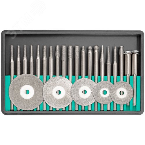 Изображение товара Шарошки и круги отрезные с алмазным напылением 25 шт (шт)