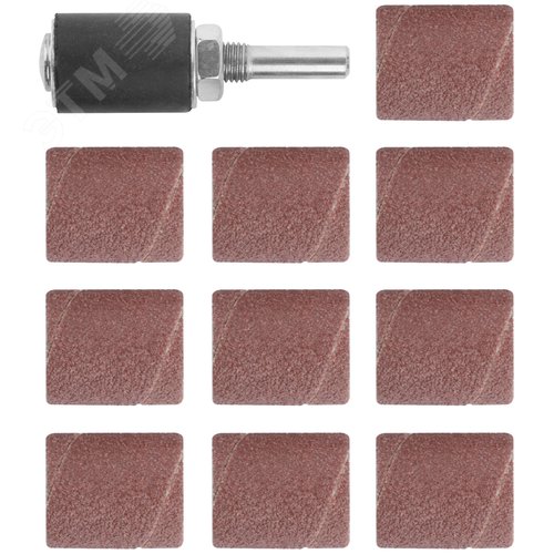 Изображение товара Бандаж наждачный и барабан наждачный набор 9+1шт (шт)