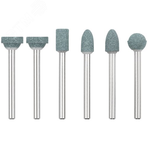 Изображение товара Шарошки силиконово-карбидные, мини, набор 6 шт (шт)