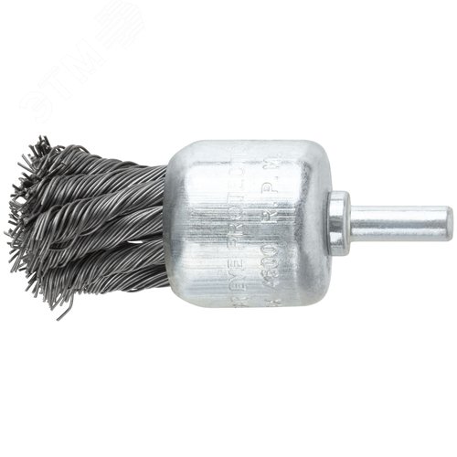 Изображение товара Кордщетка-венчик, со штифтом, витая стальная проволока 28 мм (шт)