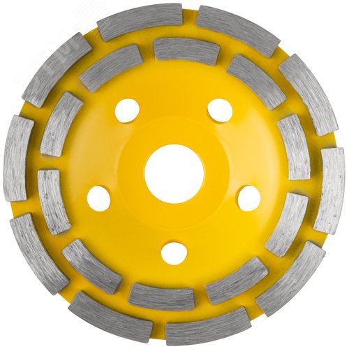 Изображение товара Диск алмазный шлифовальный, посадочный диаметр 22.2 мм, сегментный, двойной ряд 125 мм (шт)
