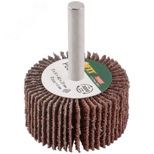 Изображение товара Диск лепестковый для дрели радиальный 40х20х6 мм Р 60 (шт)