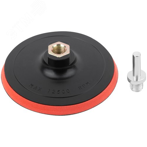 Изображение товара Диск полировочный тканевый, гайка М14 + переходник для дрели, 125х10 мм (шт)