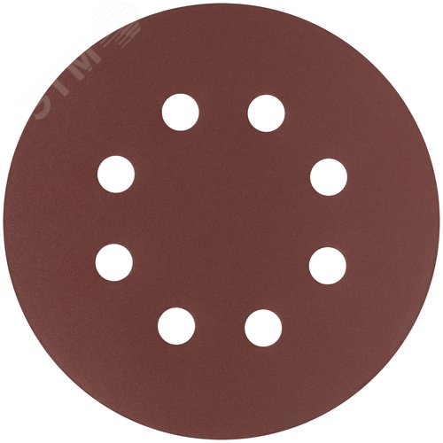 Изображение товара Круги шлифовальные с отверстиями (липучка), алюминий-оксидные, 125 мм, 5 шт Р 400 гибкая -14А (упак)
