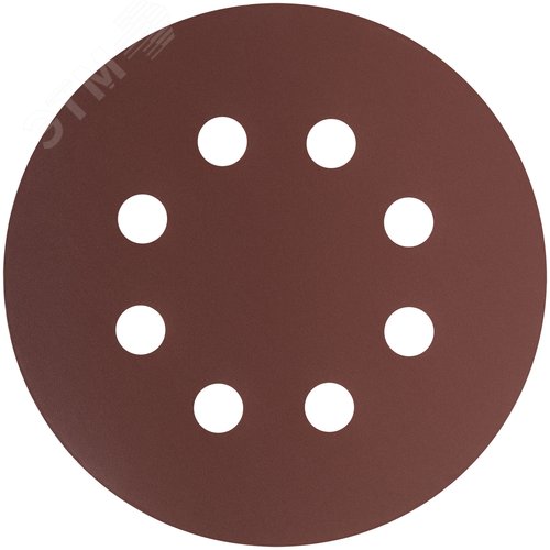 Изображение товара Круги шлифовальные с отверстиями (липучка), алюминий-оксидные, 125 мм, 5 шт Р 1000 гибкая -14А (упак)