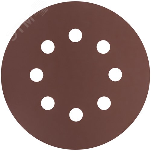 Круги шлифовальные с отверстиями (липучка), алюминий-оксидные, 125 мм, 5 шт. Р 1500 - фото 1
