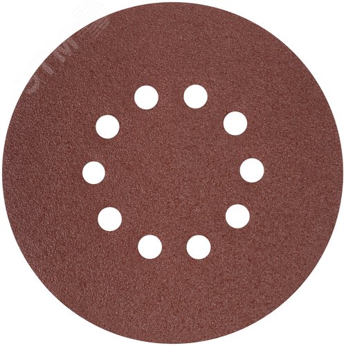 Изображение товара Круги шлифовальные с отверстиями (липучка), алюминий-оксидные, 225 мм, 5 шт. Р 36 (шт)