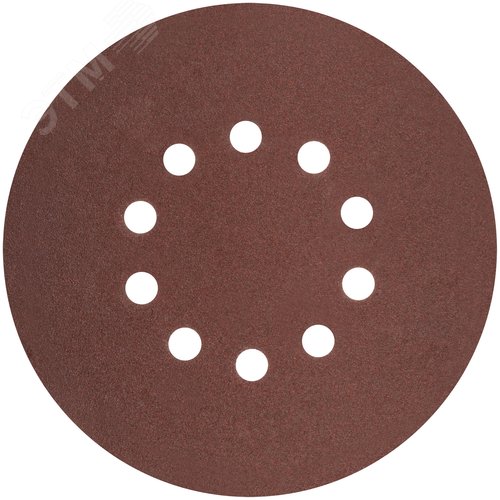 Изображение товара Круги шлифовальные с отверстиями (липучка), алюминий-оксидные, 225 мм, 5 шт. Р 60 (шт)