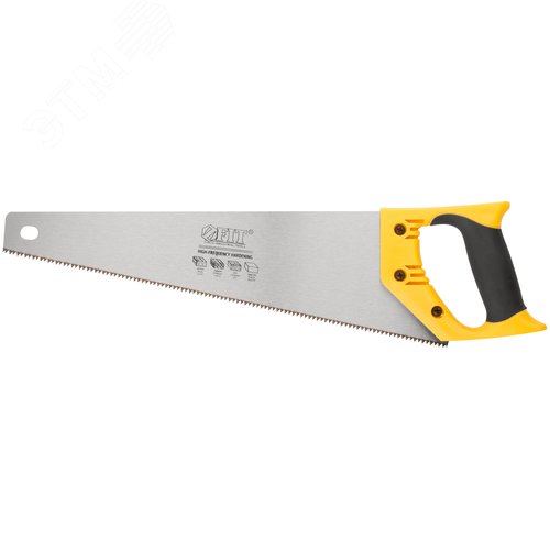 Изображение товара Ножовка по дереву, средний каленый зуб 7 ТPI, 2D заточка, пластиковая прорезиненная ручка 400 мм (шт)