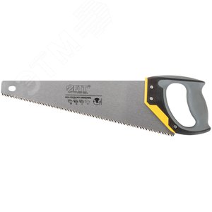 Изображение товара Ножовка по дереву, средний каленый зуб 7 ТPI, 3D заточка, 3К пласт.прорезиненная ручка, Профи 400 мм (шт)