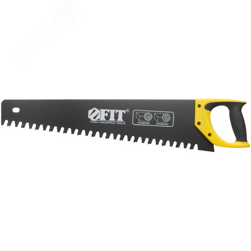 Изображение товара Ножовка по пенобетону, карбидные вставки на каждом 2-ом зубе, прорезиненная ручка 550 мм (шт)