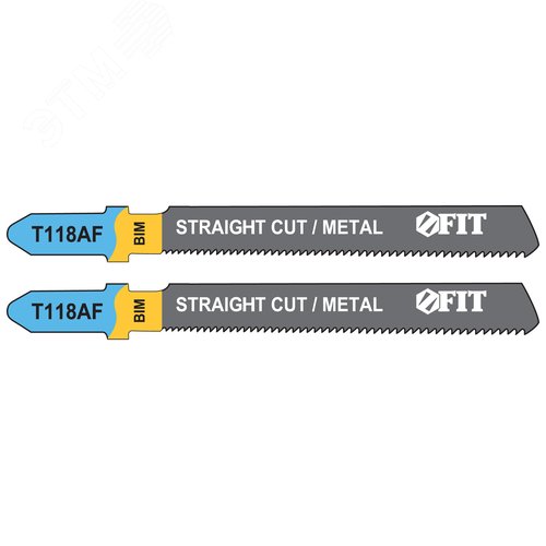 Изображение товара Полотна по металлу, Bimetal, фрезерованные, волнистые зубья, 76/51/1.1 мм (T118AF), 2 шт (упак)