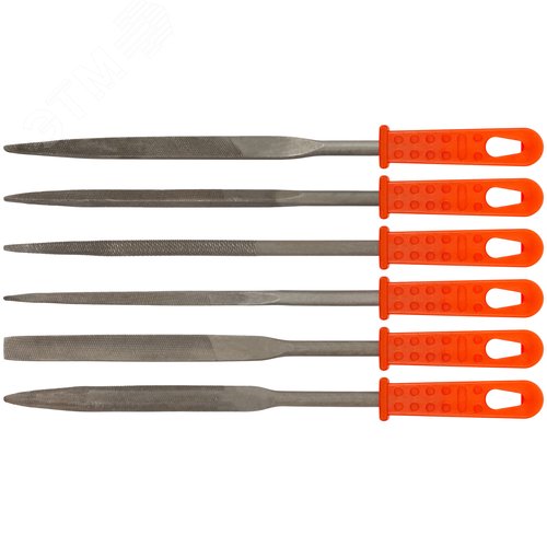 Изображение товара Надфили пластмассовая ручка 5х140 мм, 6 шт (шт)