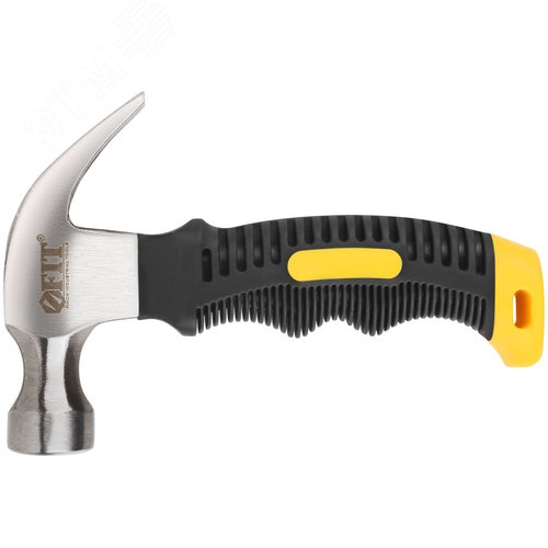 Изображение товара Молоток-гвоздодер, укороченный, фиброглассовая обрезиненная ручка 25 мм, 225 гр (шт)