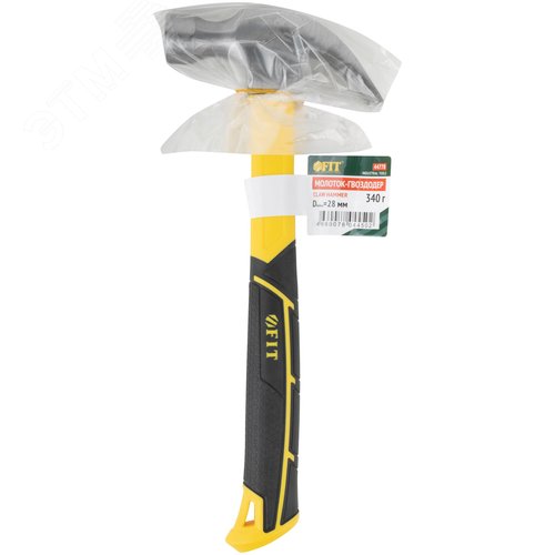 Молоток-гвоздодер, фиберглассовая усиленная ручка, Профи 28 мм, 340 гр. - фото 3