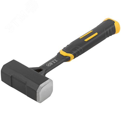 Кувалда кованая цельнометаллическая, пластиковая прорезиненная ручка  1 кг - фото 2