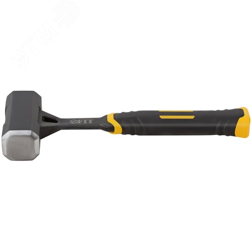 Кувалда кованая цельнометаллическая, пластиковая прорезиненная ручка  1 кг - фото 4