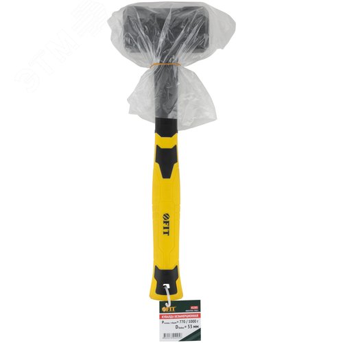 Кувалда безынерционная, фиберглассовая ручка с прорезиненным покрытием 53 мм, 1 кг - фото 3