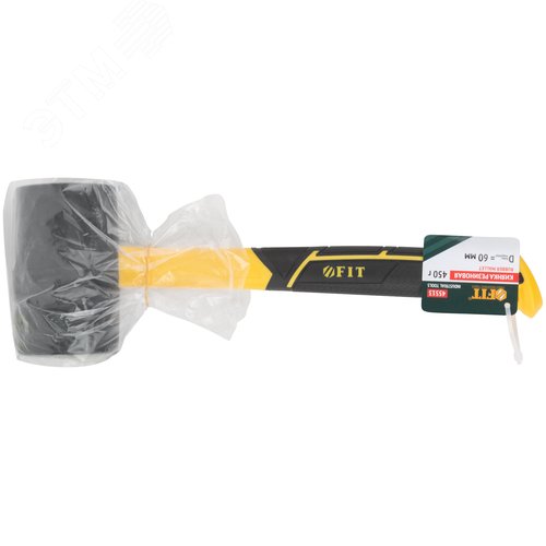 Киянка резиновая, фиберглассовая ручка 60 мм ( 450 гр ) - фото 3