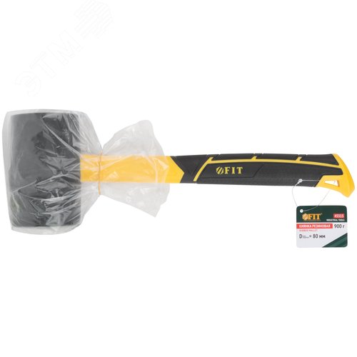 Киянка резиновая, фиберглассовая ручка 80 мм ( 900 гр ) - фото 3