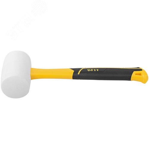 Киянка резиновая белая, фиберглассовая ручка 60 мм ( 450 гр ) - фото 4