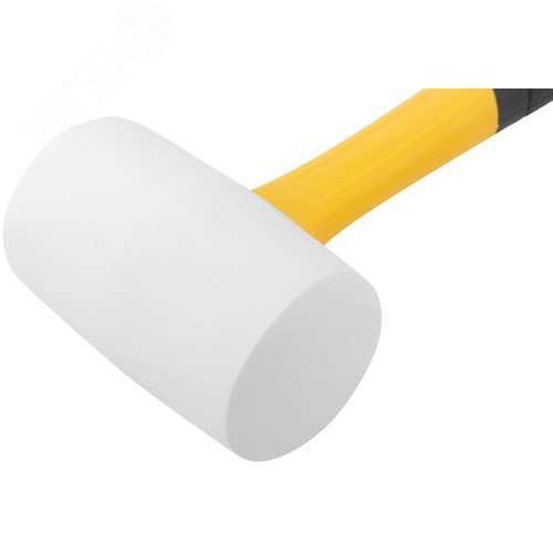 Киянка резиновая белая, фиберглассовая ручка 60 мм ( 450 гр ) - фото 3