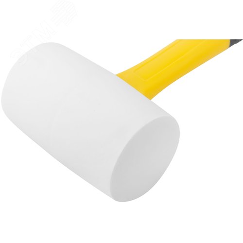 Киянка резиновая белая, фиберглассовая ручка 65 мм ( 680 гр ) - фото 3