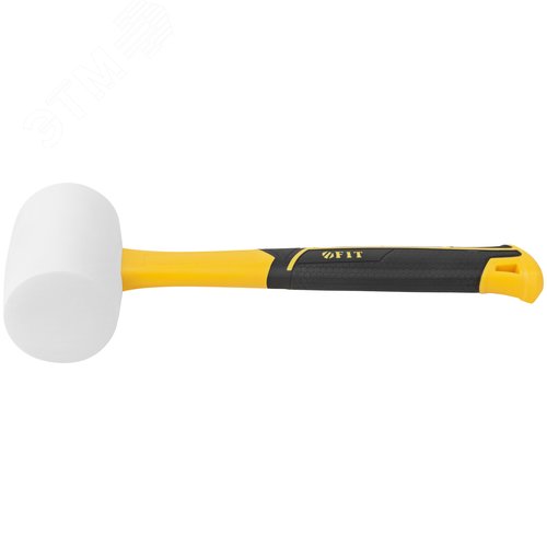Киянка резиновая белая, фиберглассовая ручка 80 мм ( 900 гр ) - фото 4