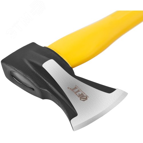 "Топор-колун ""ушастый"" кованый, фиберглассовая длинная ручка 800 мм, 2000 гр." - фото 4