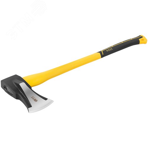 "Топор-колун ""ушастый"" кованый, фиберглассовая длинная ручка 800 мм, 3000 гр." - фото 2