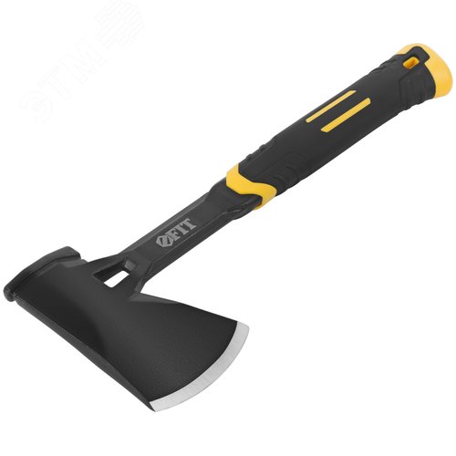 Топор туриста цельнометаллический Профи, пластиковая прорезиненная ручка 600 гр. - фото 2