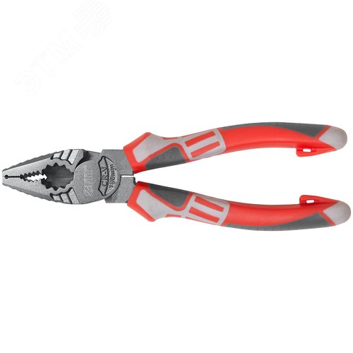 Изображение товара Плоскогубцы комбинированные ''Эталон'', CrV сталь, ребра жесткости на губках, тефлоновое покрытие, 3К прорезиненные ручки 180 мм (шт)