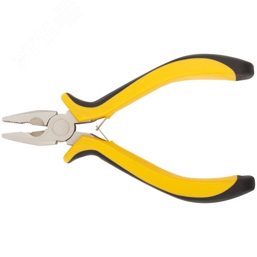 Изображение товара Плоскогубцы комбинированные ''мини'' Профи, никелированное покрытие, черн.-желт.мягк. ручки 125 мм (шт)