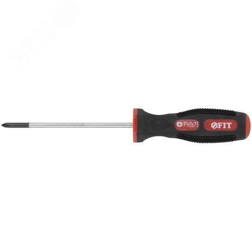 Изображение товара Отвертка ''Универсал'', CrV сталь, прорезиненная ручка, Профи 3х75 мм РН0 (шт)