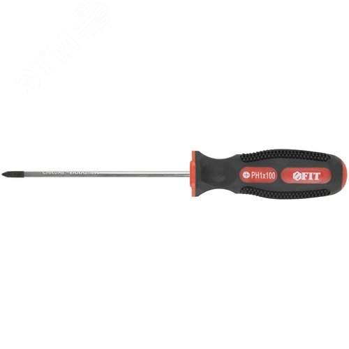 Изображение товара Отвертка ''Универсал'', CrV сталь, прорезиненная ручка, Профи 4х100 мм РН1 (шт)