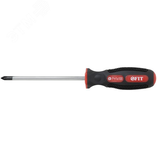 Изображение товара Отвертка ''Универсал'', CrV сталь, прорезиненная ручка, Профи 5х100 мм РН1 (шт)