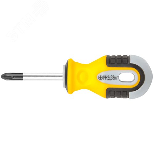 Изображение товара Отвертка ''Старт'', CrV сталь, прорезиненная ручка 6х38 мм РН2 (шт)