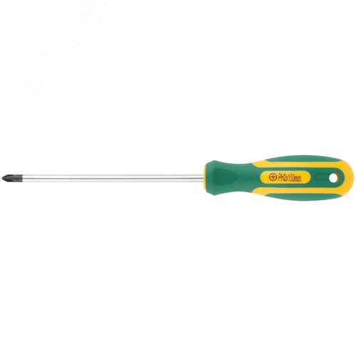 Изображение товара Отвертка ''Контур'', CrV сталь, прорезиненная ручка 6х150 мм РН2 (шт)